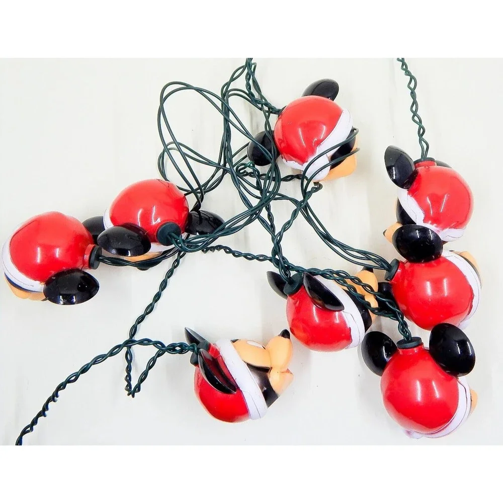 Disney Magic Holiday Blinking Mickey Mouse 8 Light String By Gemmy Battery